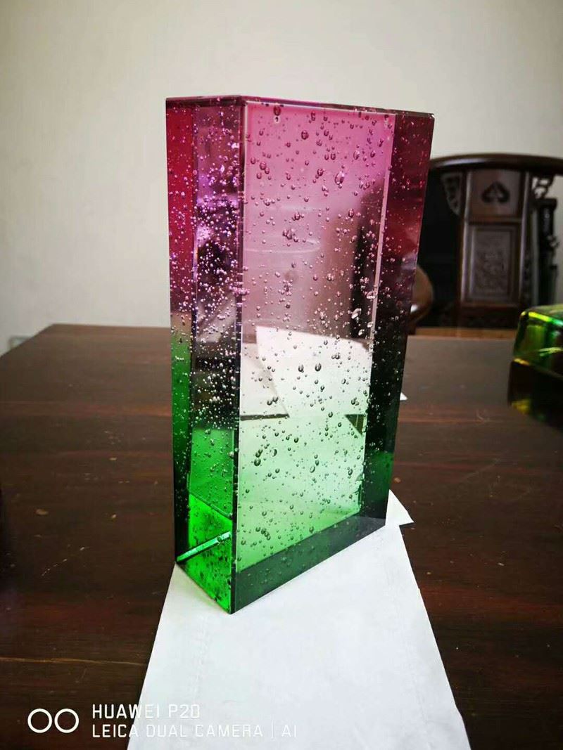coloured bubble glass window blocks