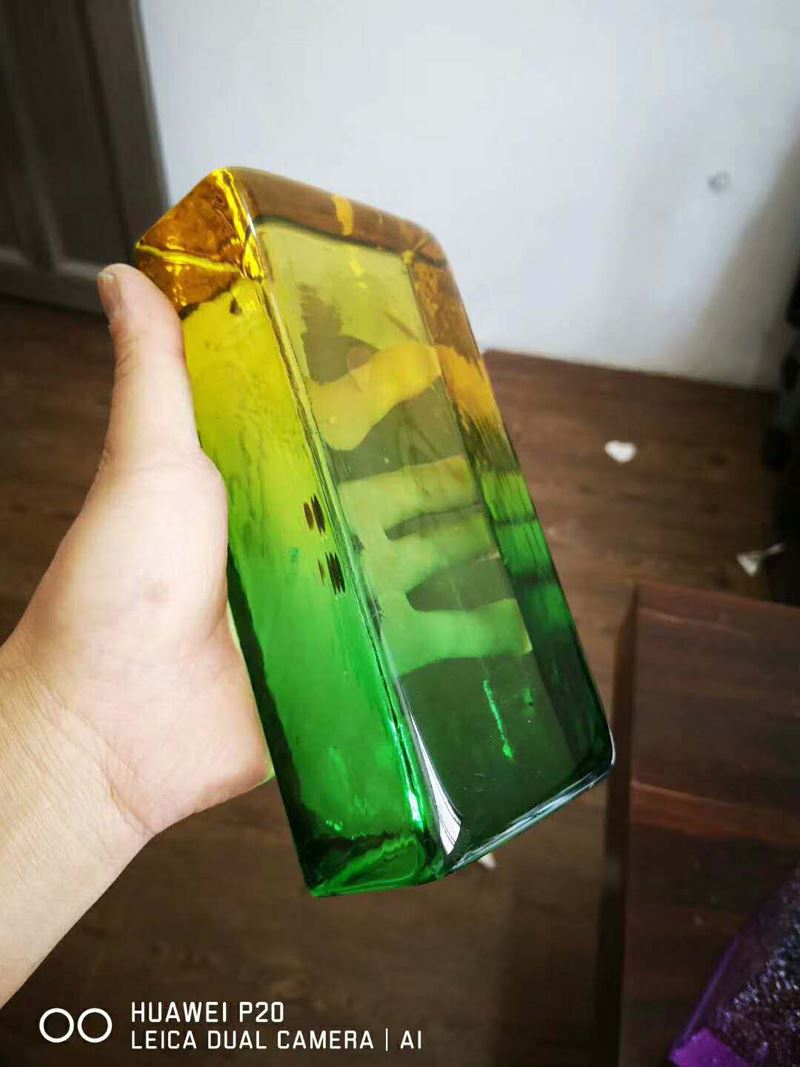 coloured bubble glass window blocks