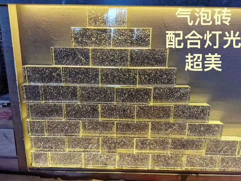 Custom Design LED Lighting Glass Blocks Bar Base and Countertop Designs