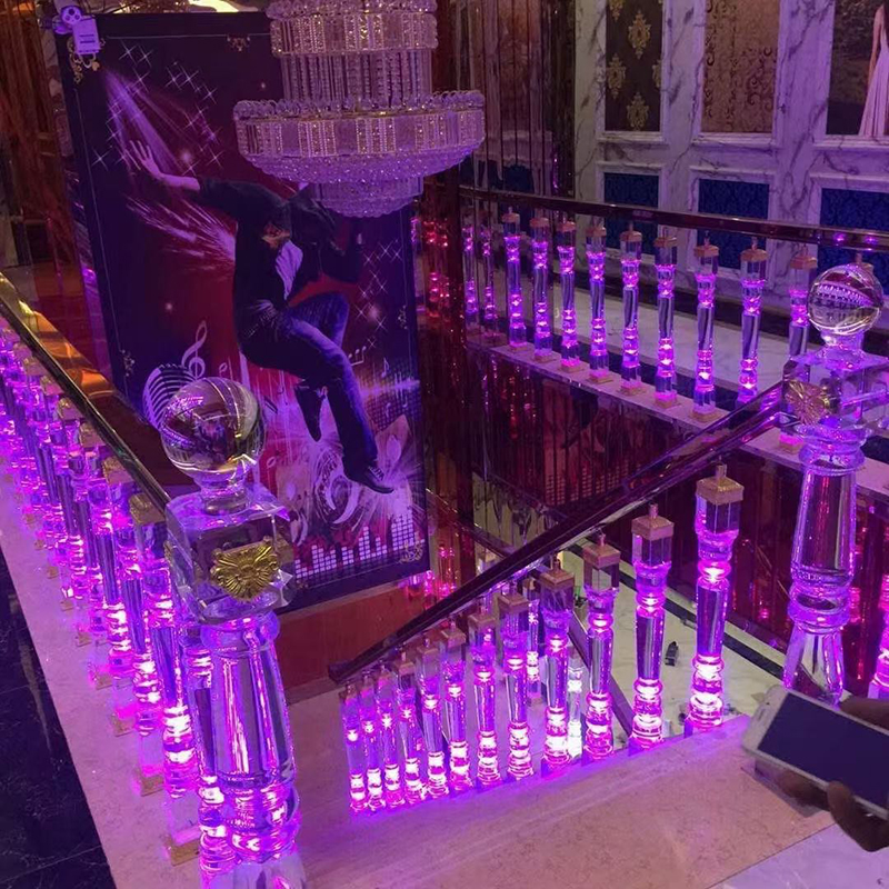 modern design crystal glass pillar railing fencing