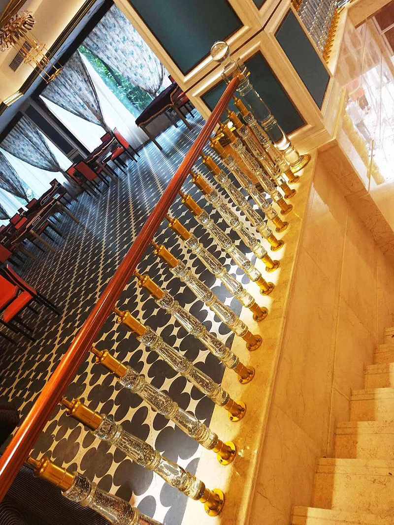 modern design crystal glass pillar railing fencing