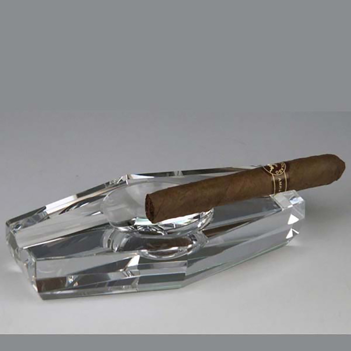 Custom made high-end Optical Glass Cigar Ashtray
