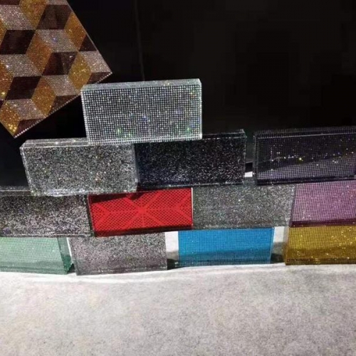 Decorative Luxury Diamond Rhinestone Colored Glass Bricks for jewelry stores nail salon decoration