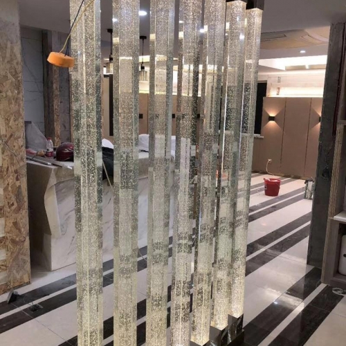 decorative LED Light Glass Partition Pillars