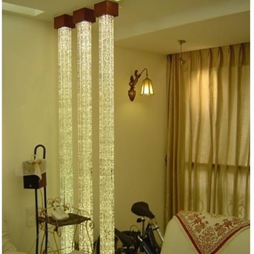 LED light crystal glass pillars for modern architectures interior exterior designs