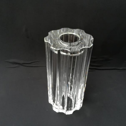 luxury unique design crystal glass cylinder lampshade