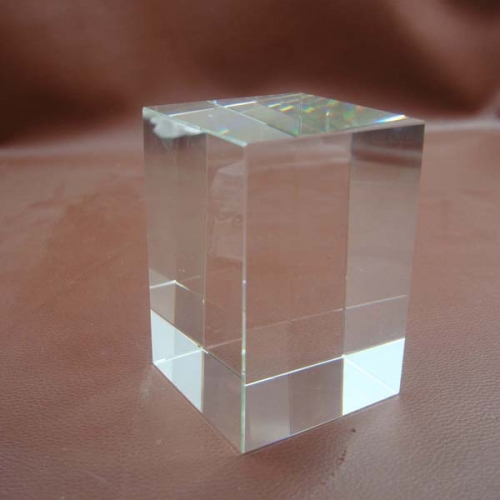 laser engraved k9 blank crystal cube