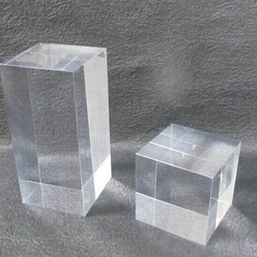 empty optical crystal straight cube for 3D laser engraved