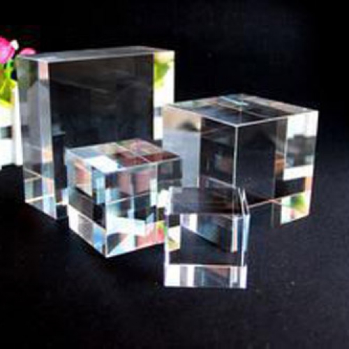optical glass cube prism paperweight