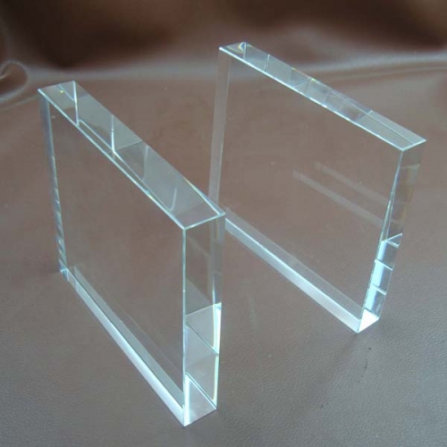 rectangular cheap flat glass plaque for 2D laser engravings