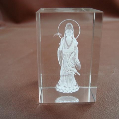 3D crystal buddha souvenir gifts Guanyin Fengshui gifts