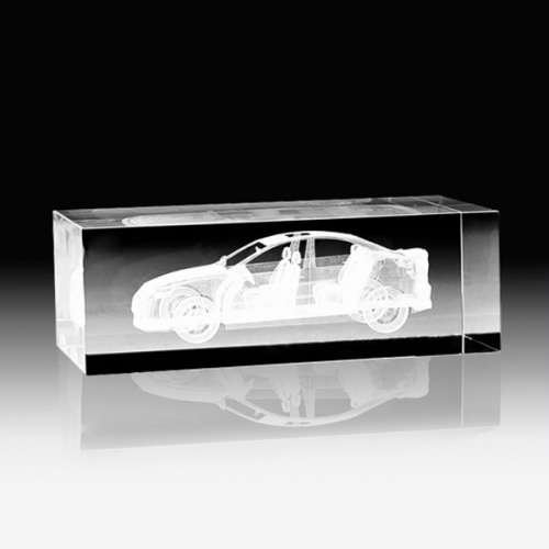 different brands 3D laser car crystal glass paperweights