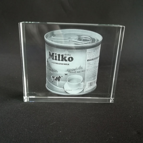 famous brands 2D laser etched crystal advertising gifts