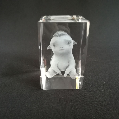 3D laser crystal cube cartoon character images