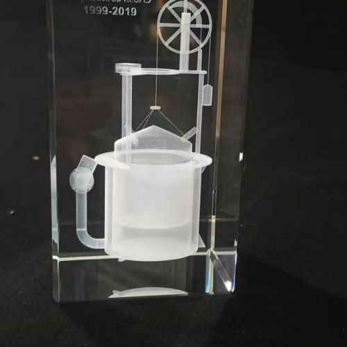 Custom 3D Crystal 20th Company Anniversary Gifts Employee Years Of Service Awards
