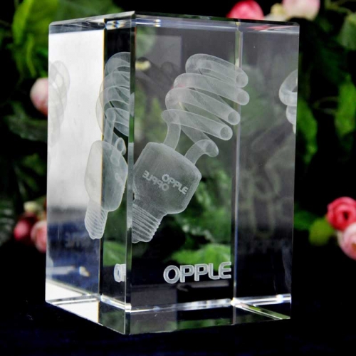 3d engraved crystal lightbulb innovation patent awards