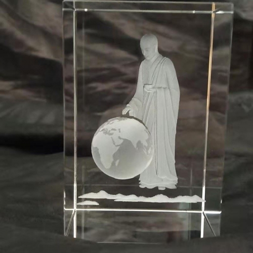 Personalized 3D Laser Crystal Buddha Paperweights Taiwan Religious Souvenir Gifts