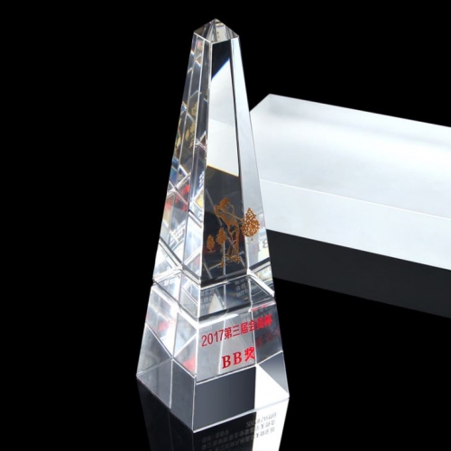 high quality k9 optical crystal tower awards for custom design laser etched