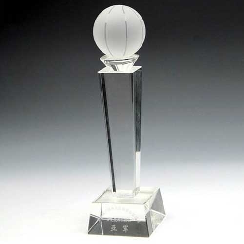 Economic Crystal Basketball Awards with engraved on base