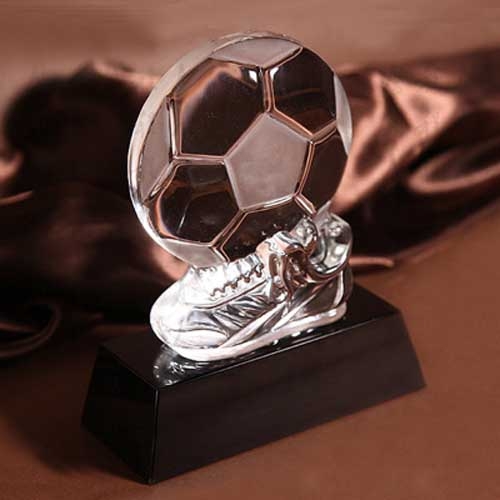 custom made Football Soccer Ball crystal Golden Shoe awards