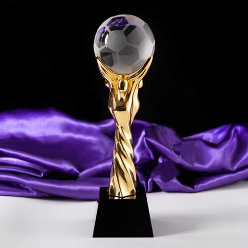 Luxury High Quality Metal Pillar Football Trophy Award