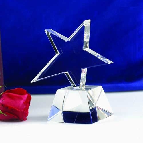 high quality blank K9 Crystal Shooting Star Award for laser engraving