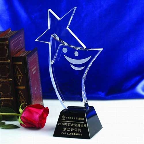 personalized engraved glass star awards