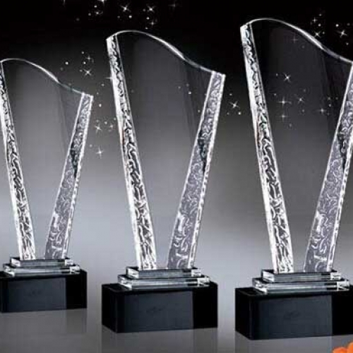 custom made acid edge glass blade awards