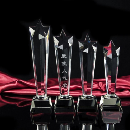 Budget Design Crystal Star Achievement Trophy