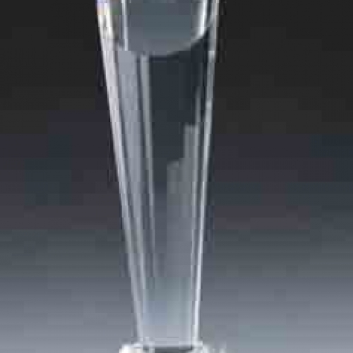 Optical crystal slanted pillar awards