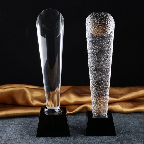 contemporary design optical crystal cylinder column awards