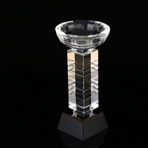high-end bowl shaped crystal cup trophy