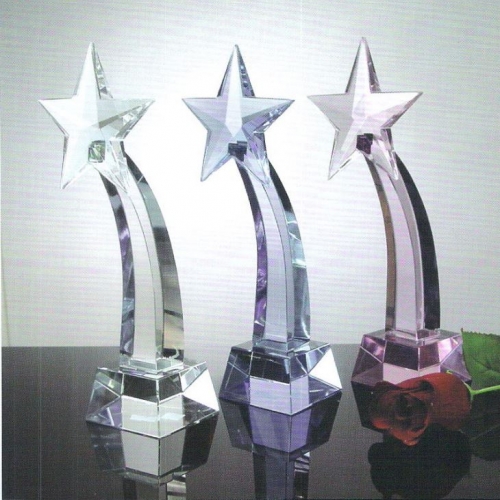 high quality colored crystal star awards