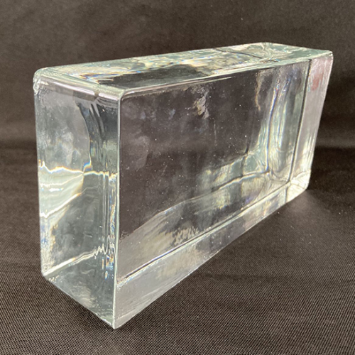 European quality straight corner natural solid glass blocks