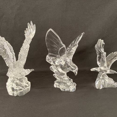 Optical Glass Soaring Eagle Sculptures