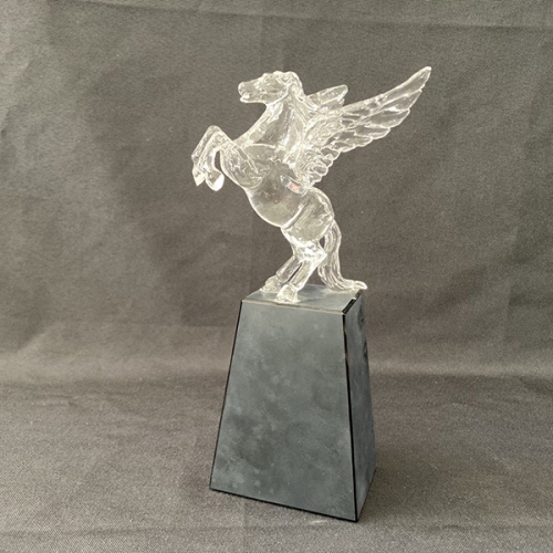 equestrian event casting glass flying horse awards