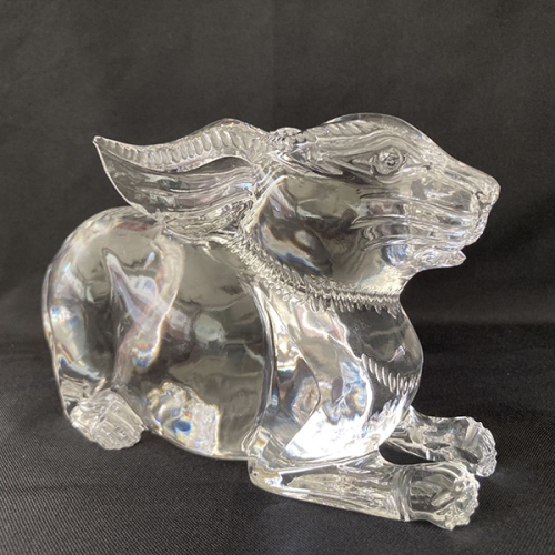 large crystal hare figurine glass rabbit statues