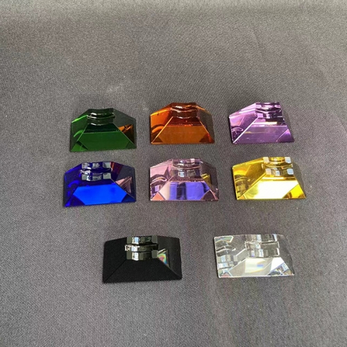 Colored Crystal Stands for Glass Coin Display