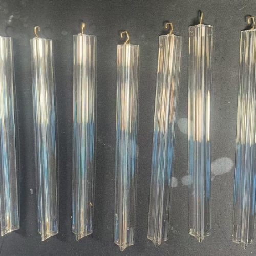 Triangular Glass Prisms Luxury Crystal Lighting Elements
