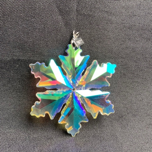 Gem Cutting Shining Iridescent Glass Snowflake Ornaments