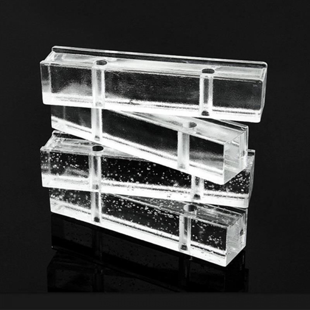 Groove Solid Glass Bricks with two holes for Strong Partition Background Walls