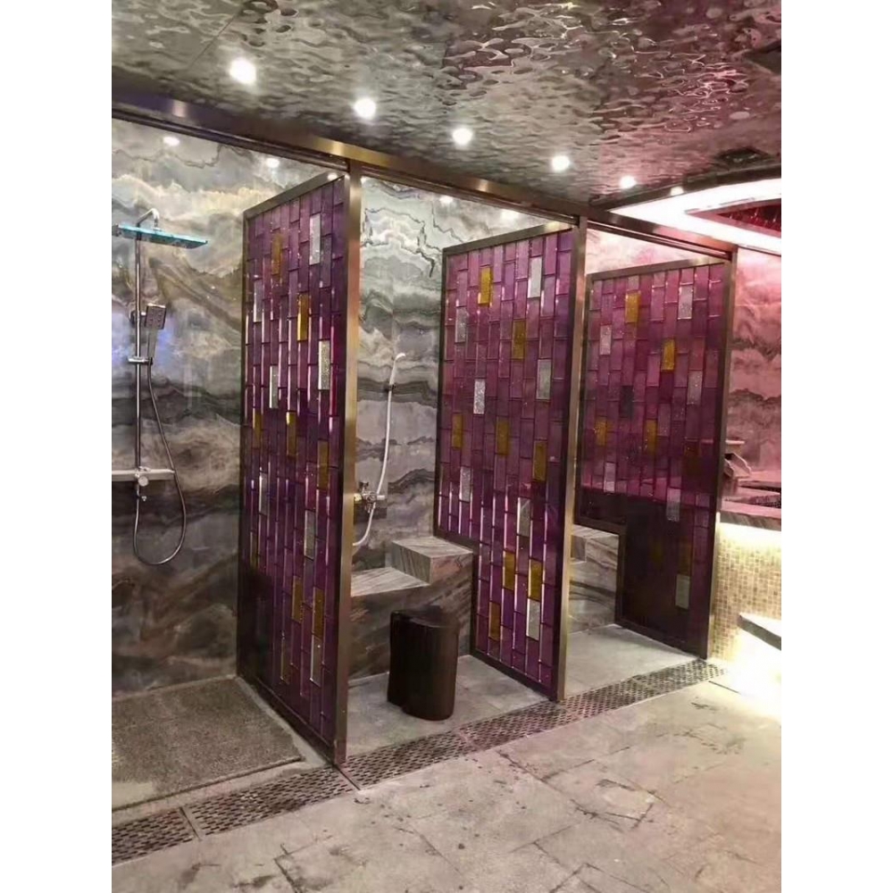 exterior Decorative Solid Glass Bricks Partition Wall for city plaza