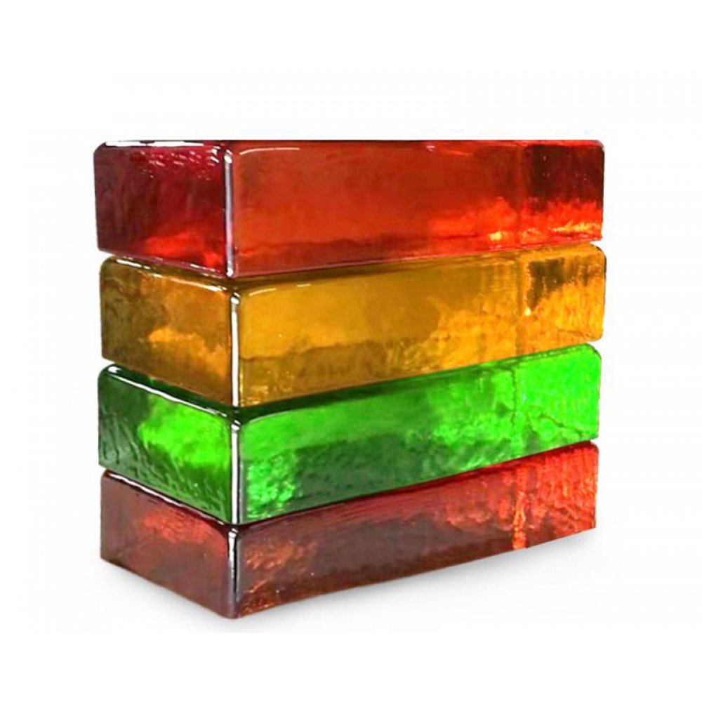 Texture Colored Solid Glass Bricks High Quality Crystal Blocks
