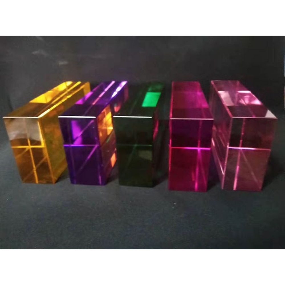 Colored Glass Blocks Painted With Any Pantone Number For Different Occasions