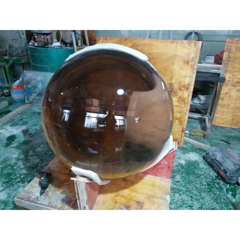 the world's biggest 210cm solid glass sphere spherical lens ball