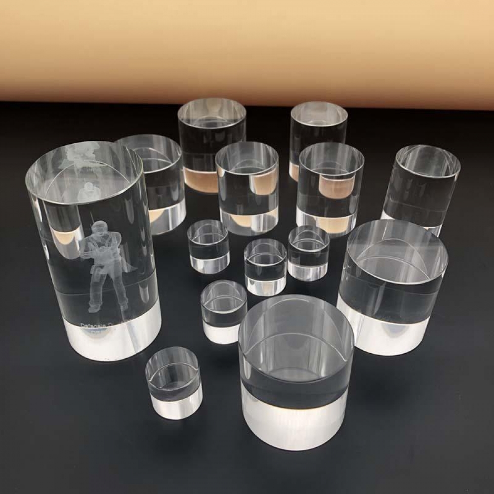 Decorative Solid Glass Cylinder Optical Crystal Pillar Columns modern lighting inspiration