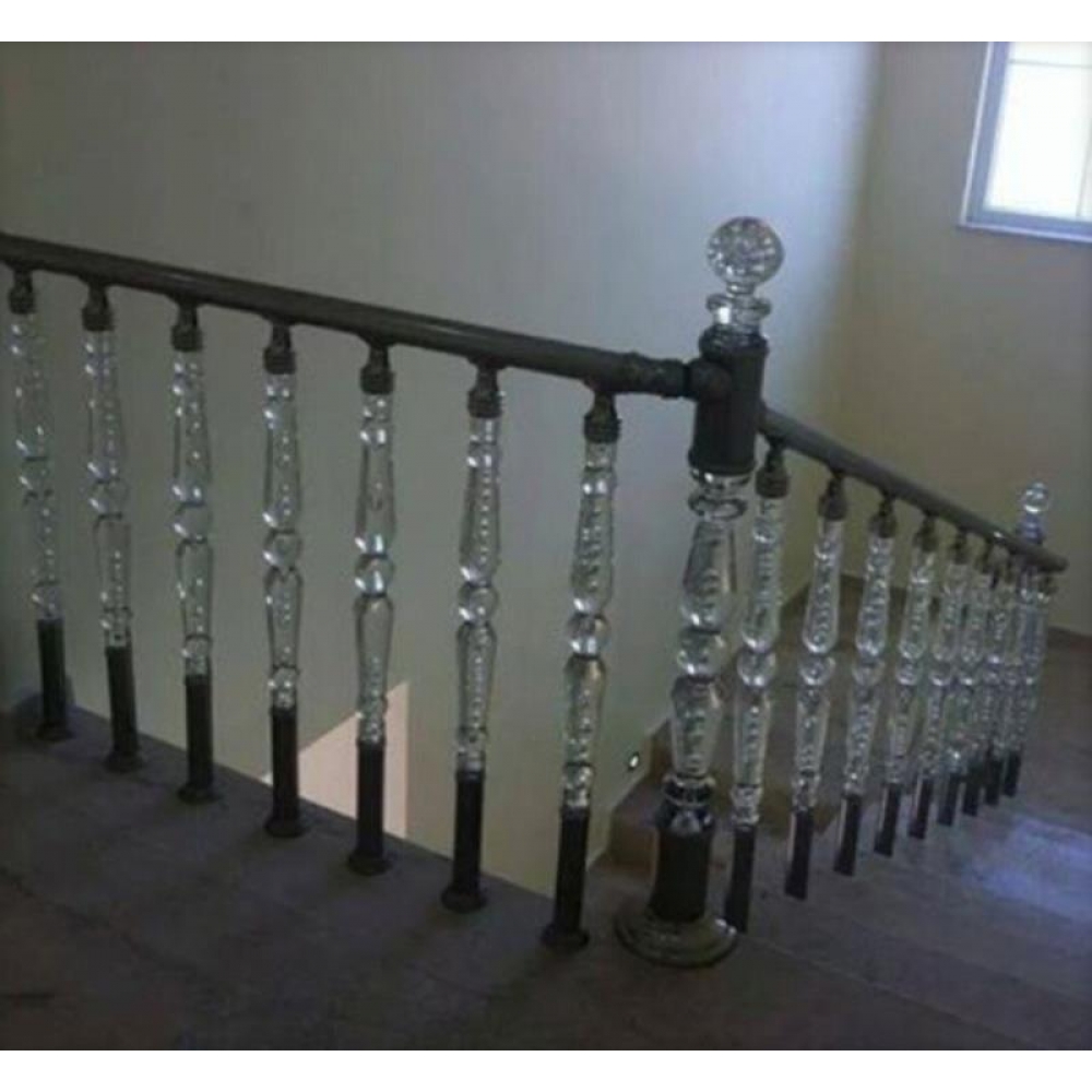 custom design decorative acrylic baluster stair railing