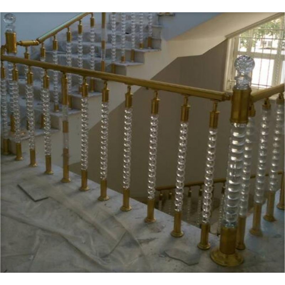 custom design decorative acrylic baluster stair railing