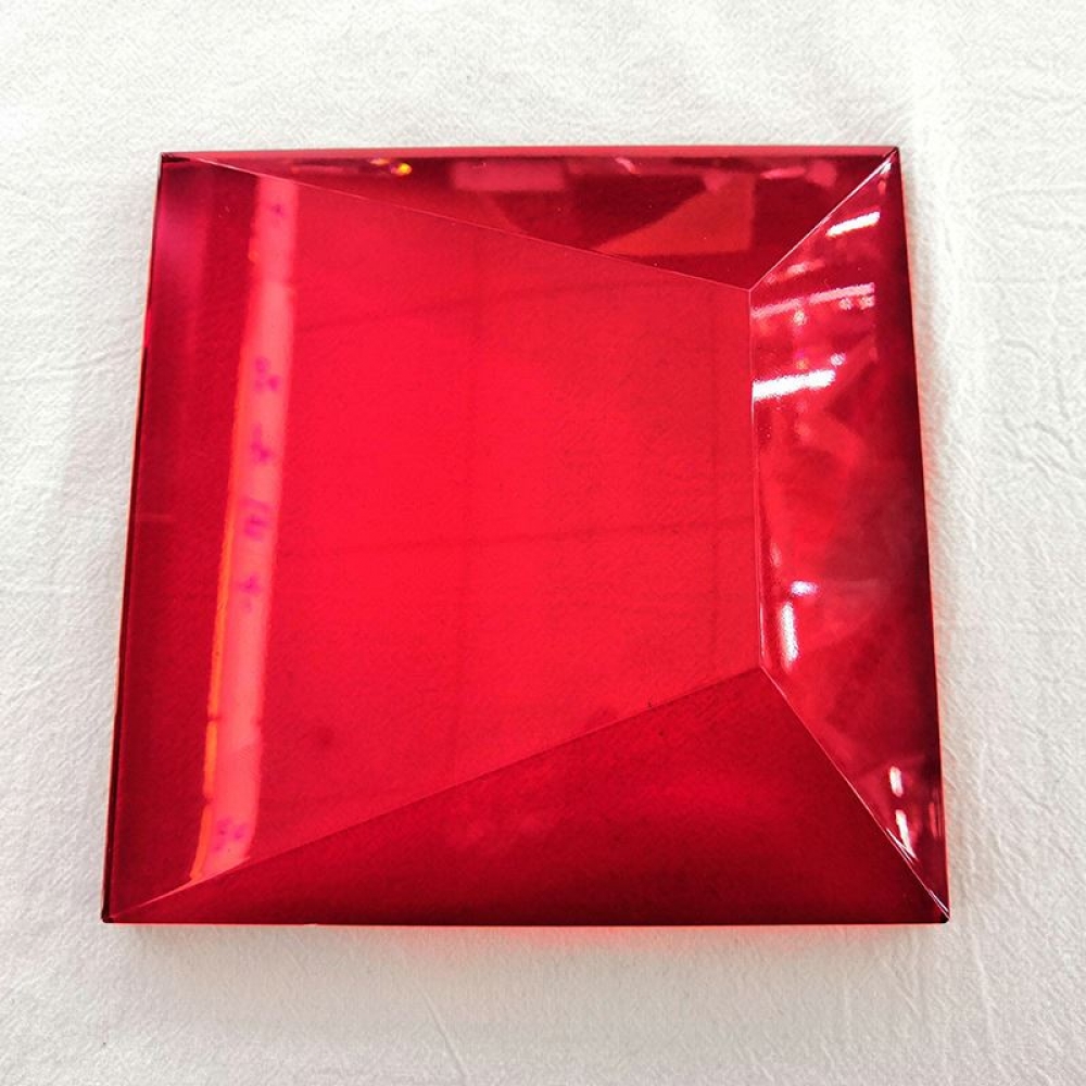 custom design red glass coating mirror bricks manufacturer