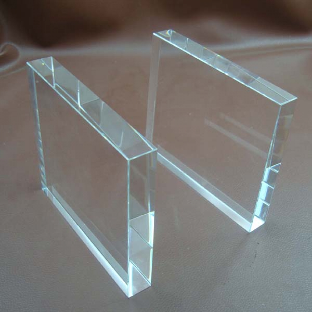 rectangular cheap flat glass plaque for 2D laser engravings